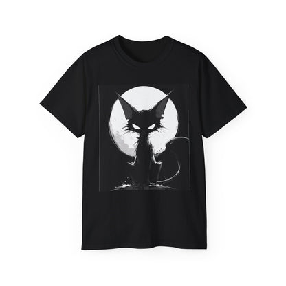 Unisex Ultra Cotton Tee "Black Cat" T-Shirt Halloween Series