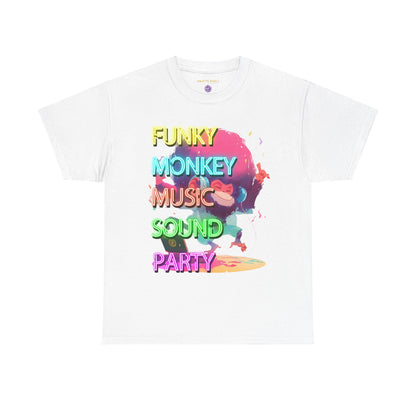 Unisex Heavy Cotton Tee "Funky Monkey Disco Music" T-Shirt