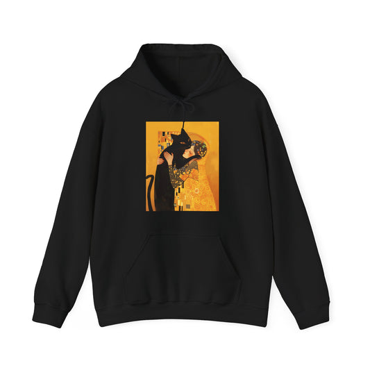 Unisex Heavy Blend™ Hooded Sweatshirt "The Kiss and the Cat" Joke Art Series