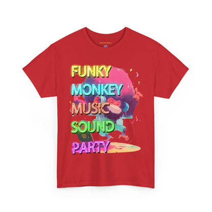 Unisex Heavy Cotton Tee "Funky Monkey Disco Music" T-Shirt