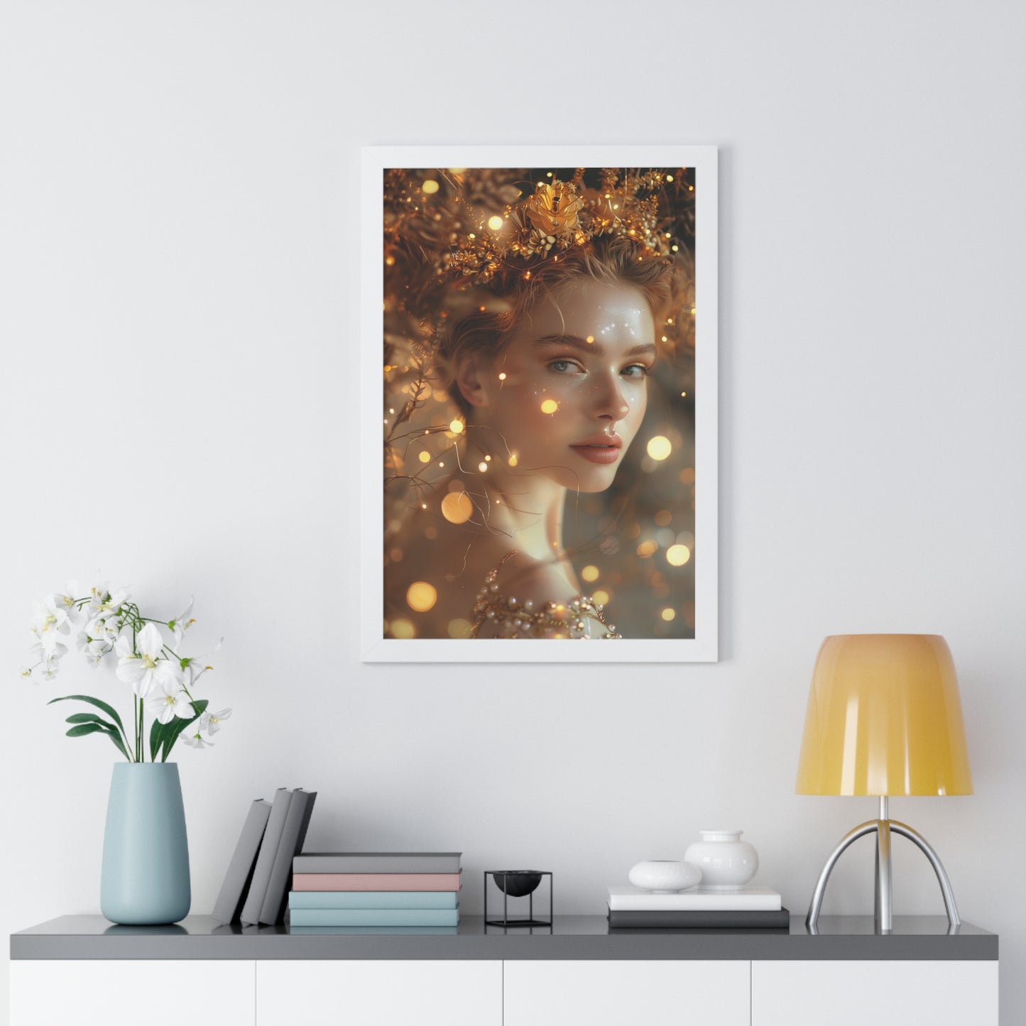 Framed Posters "Goddess of Golden Light"