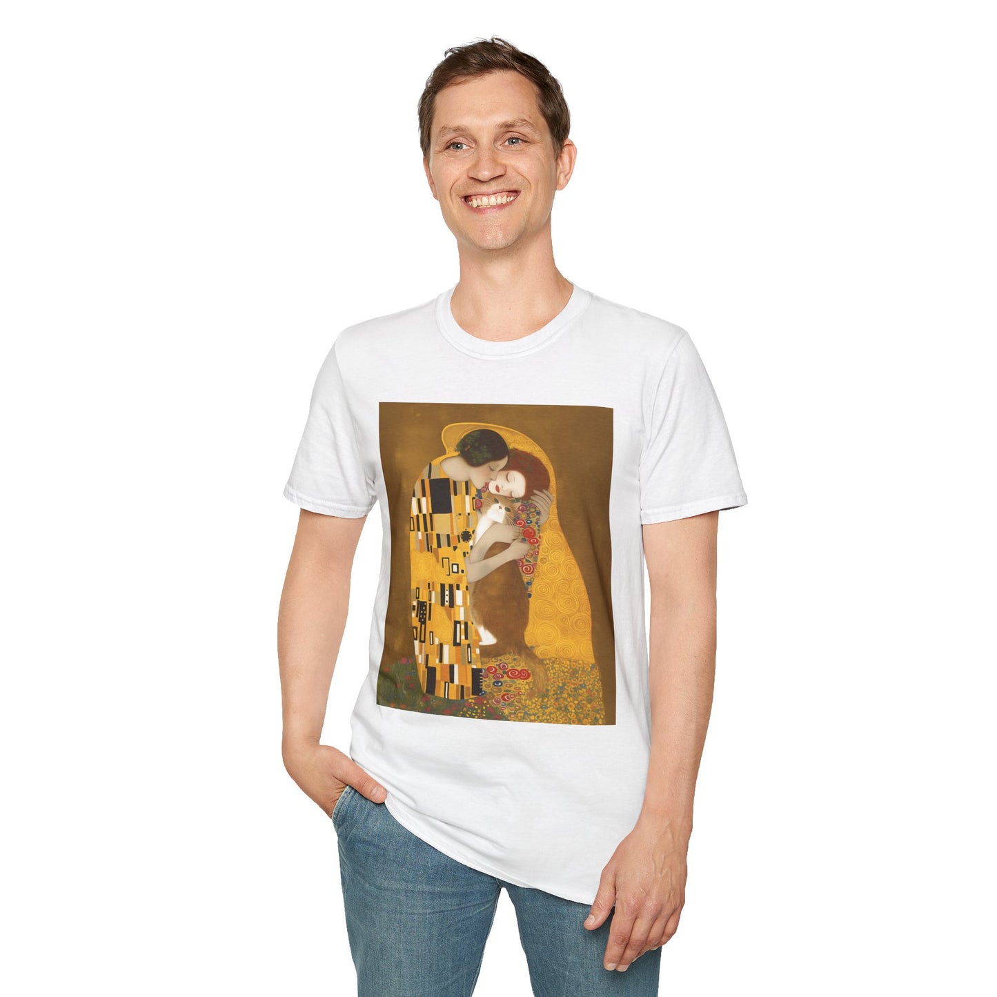 Unisex Softstyle T-Shirt "The Kiss and the Cat"