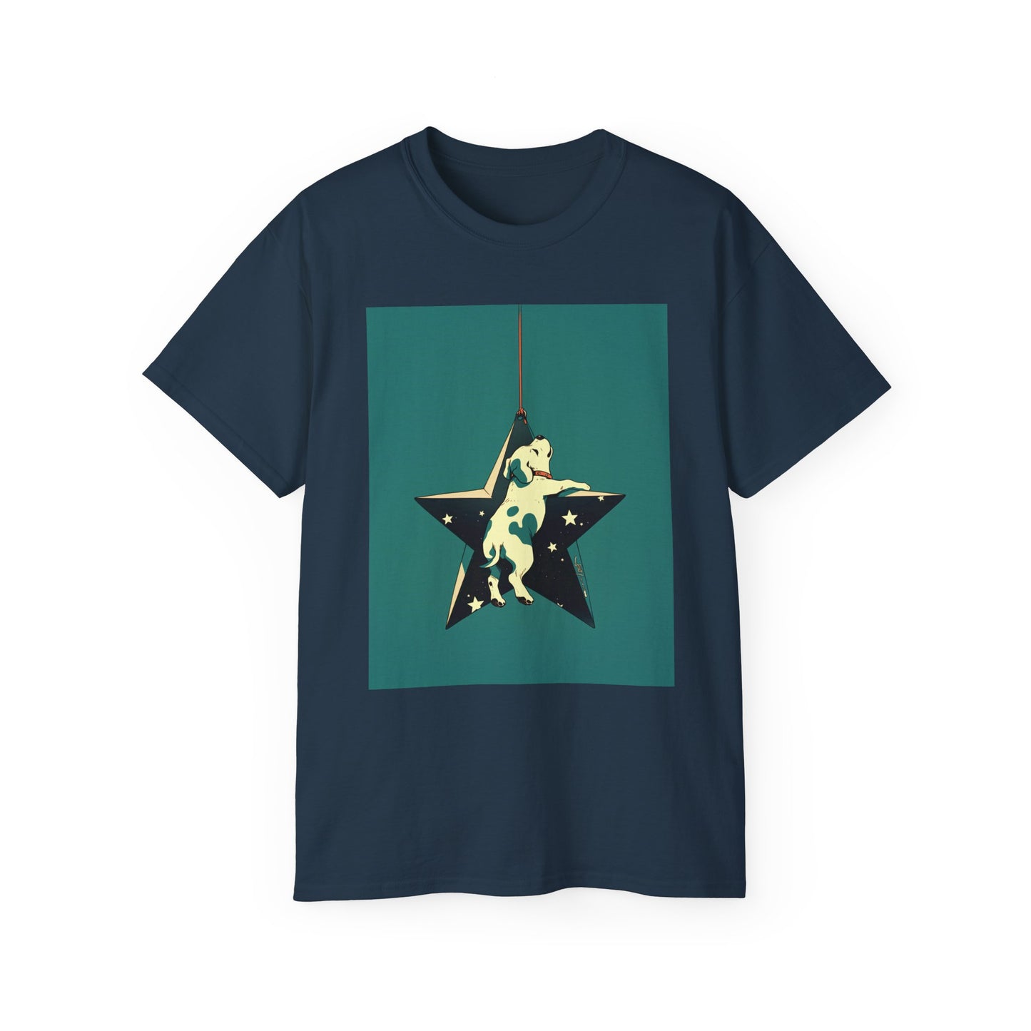 Unisex Ultra Cotton Tee "Dog and Star Ornament" T-Shirt