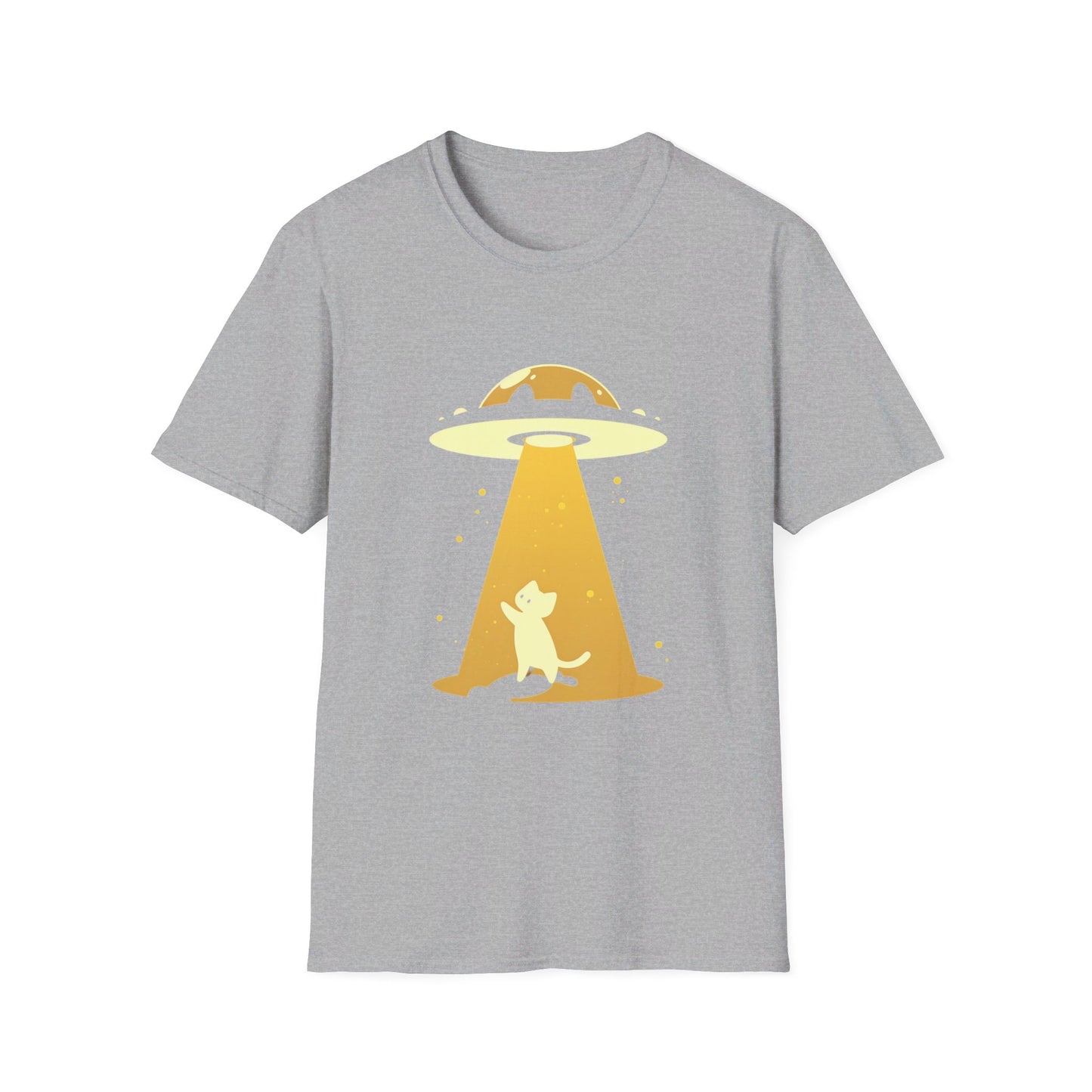 Unisex Softstyle T-Shirt "UFO and Cat"