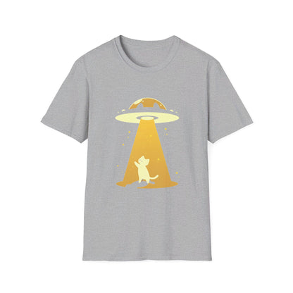 Unisex Softstyle T-Shirt "UFO and Cat"