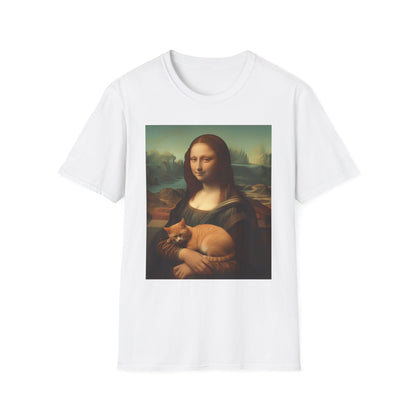 Unisex Softstyle T-Shirt "Mona Lisa and the Cat"