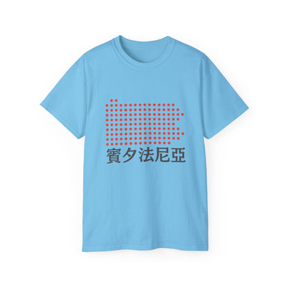 Unisex Ultra Cotton Tee "Pennsylvania" Kanji Series for the Names of U.S. States T-Shirt