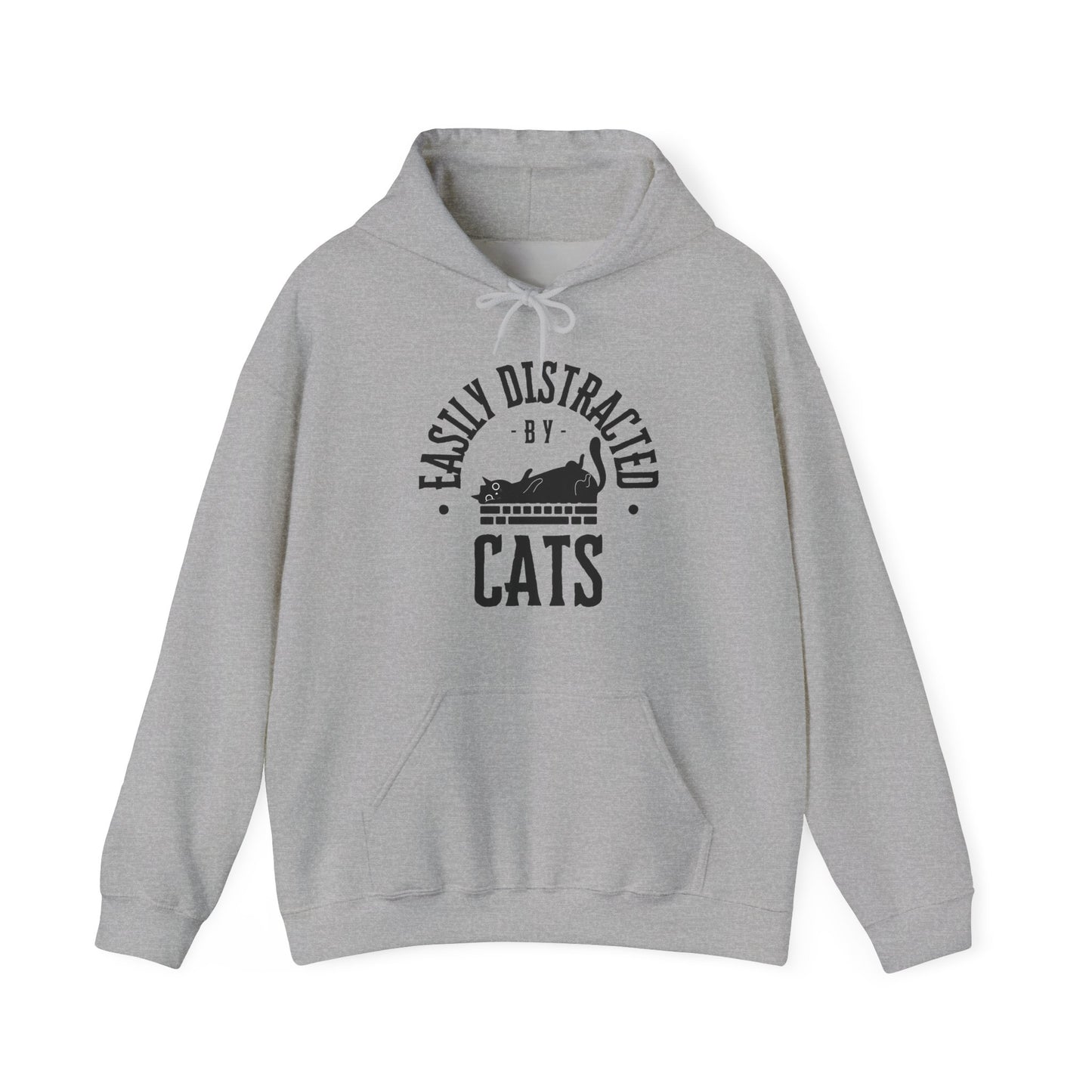 Unisex Heavy Blend™ Hooded Sweatshirt "Easily Distracted by Cats"