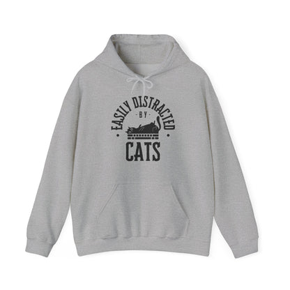 Unisex Heavy Blend™ Hooded Sweatshirt "Easily Distracted by Cats"