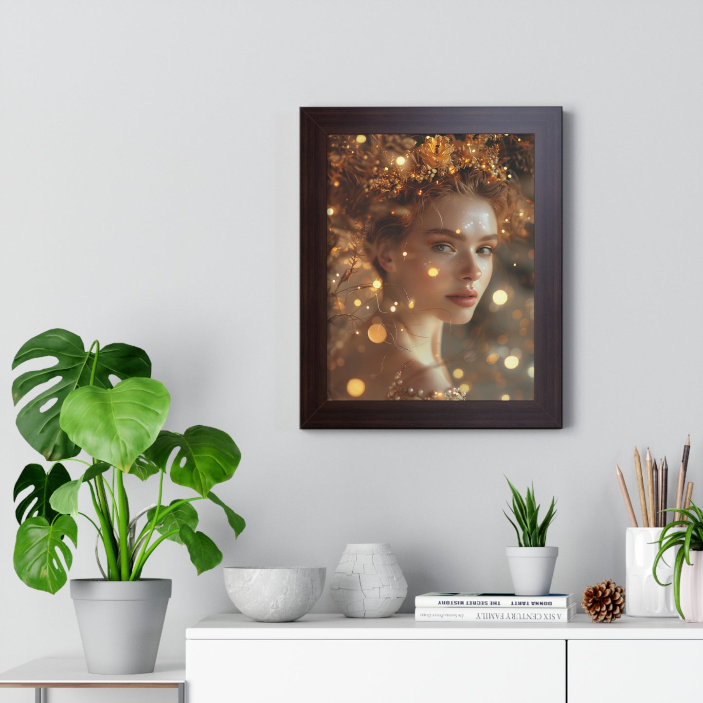 Framed Posters "Goddess of Golden Light"