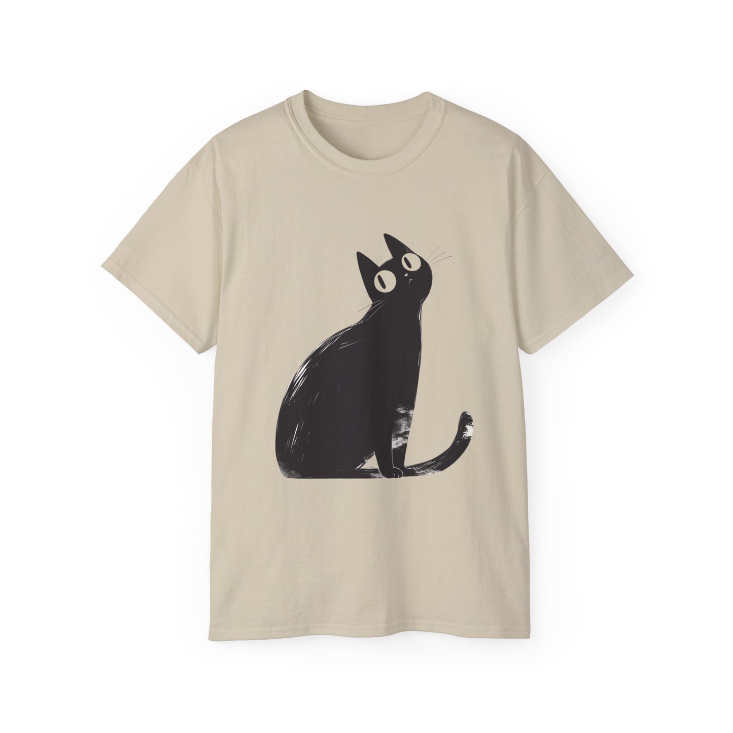 Unisex Ultra Cotton Tee "Black Cat" T-Shirt Halloween Series