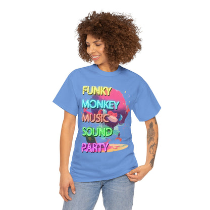 Unisex Heavy Cotton Tee "Funky Monkey Disco Music" T-Shirt