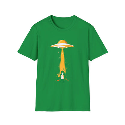 Unisex Softstyle T-Shirt "UFO and Girl"