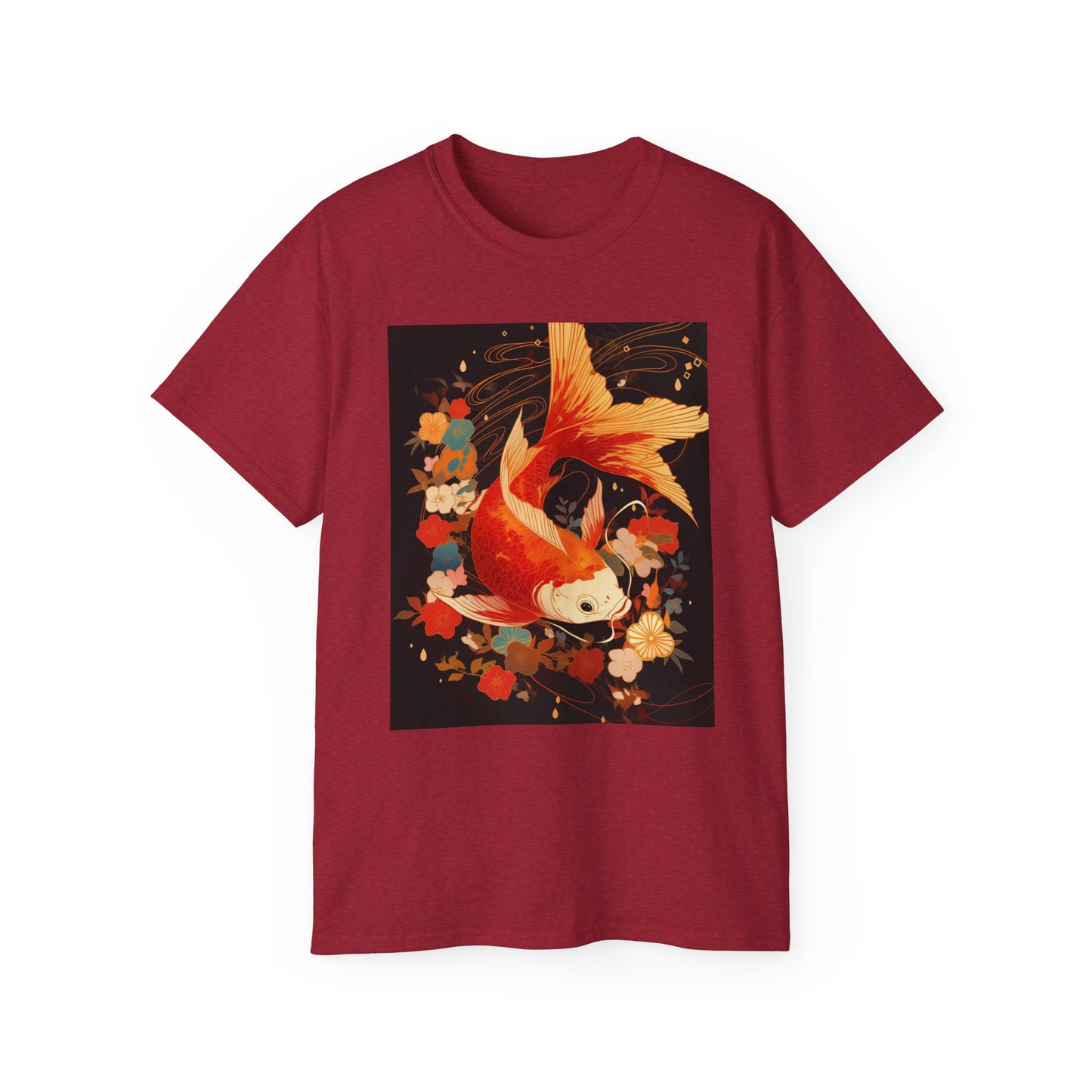 Unisex Ultra Cotton Tee "Japanese Gold Fish Art" T-Shirt