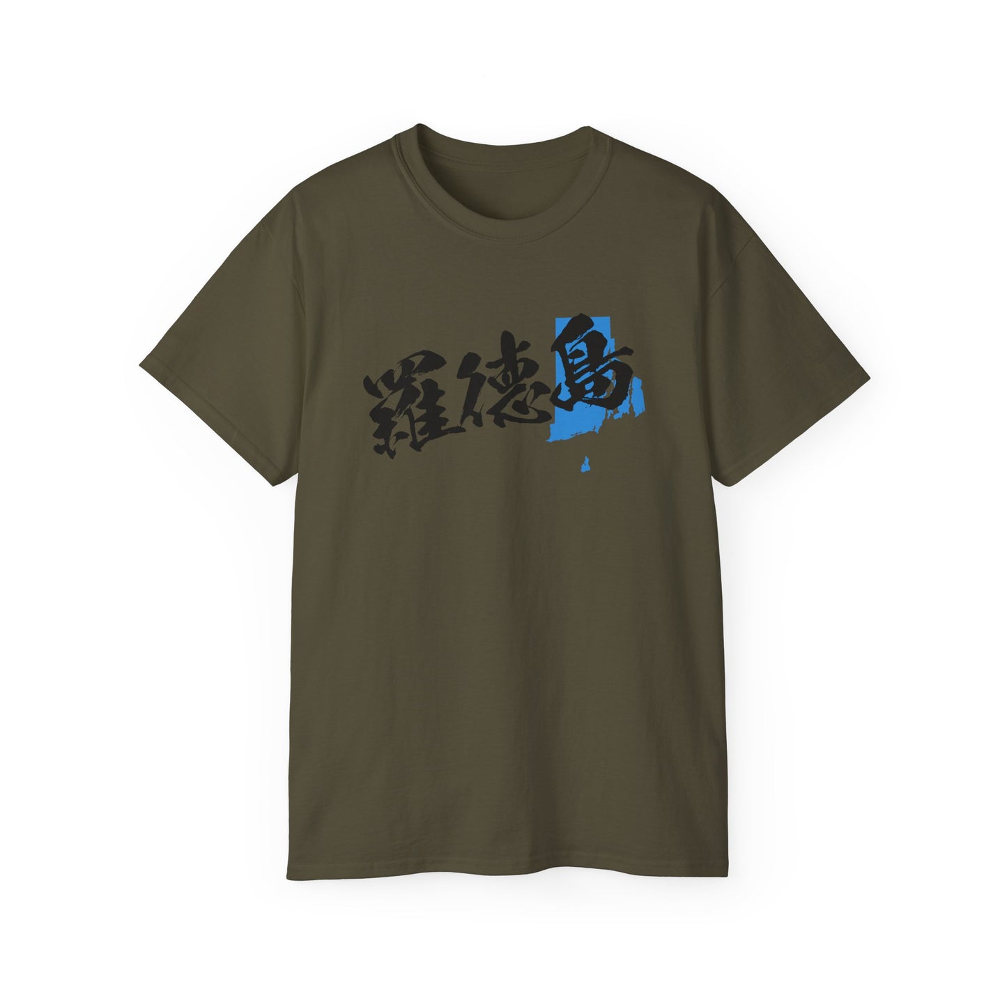 Unisex Ultra Cotton Tee "Rhode Island" Kanji Series for the Names of U.S. States T-Shirt