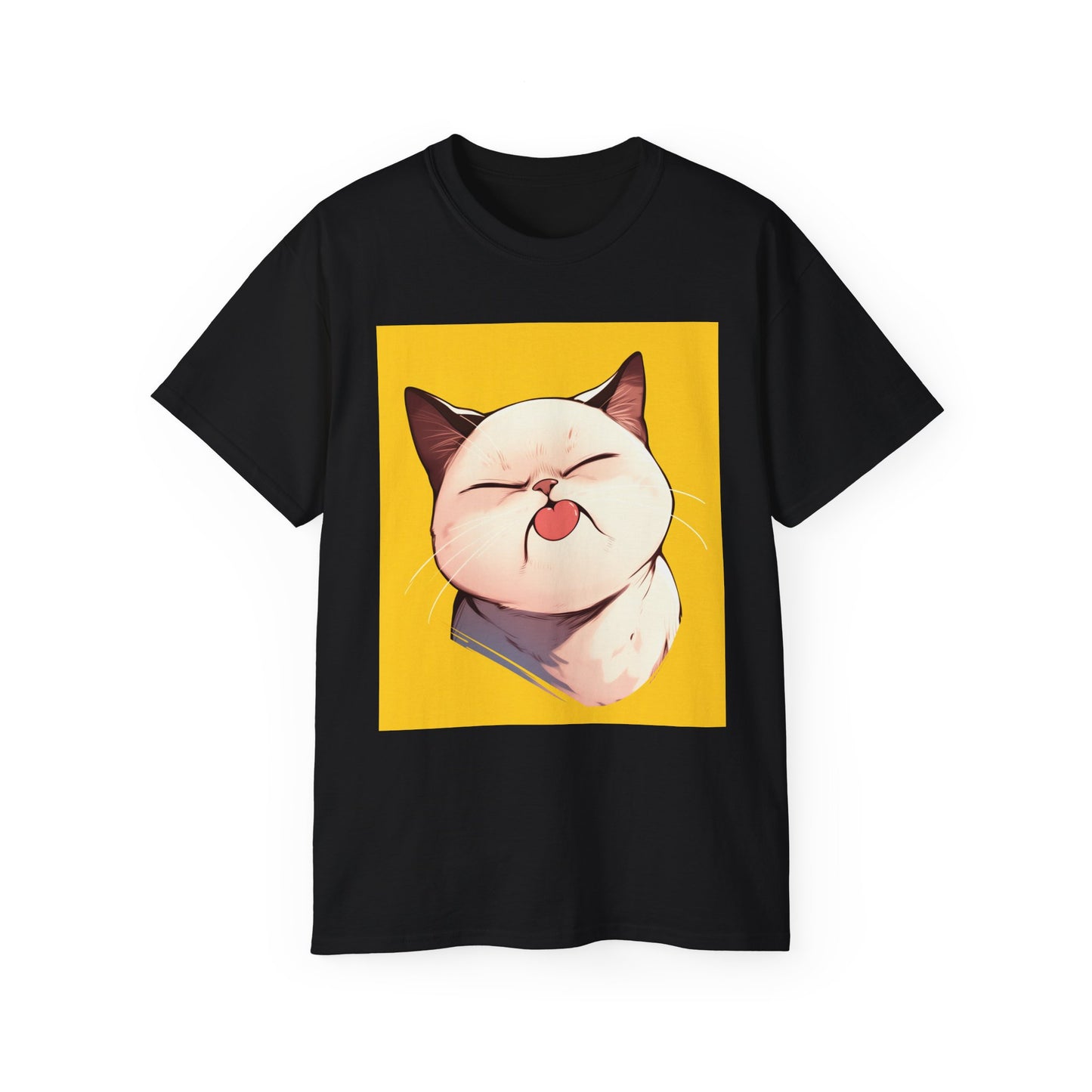 Unisex Ultra Cotton Tee "Funny Face Cat" T-Shirt