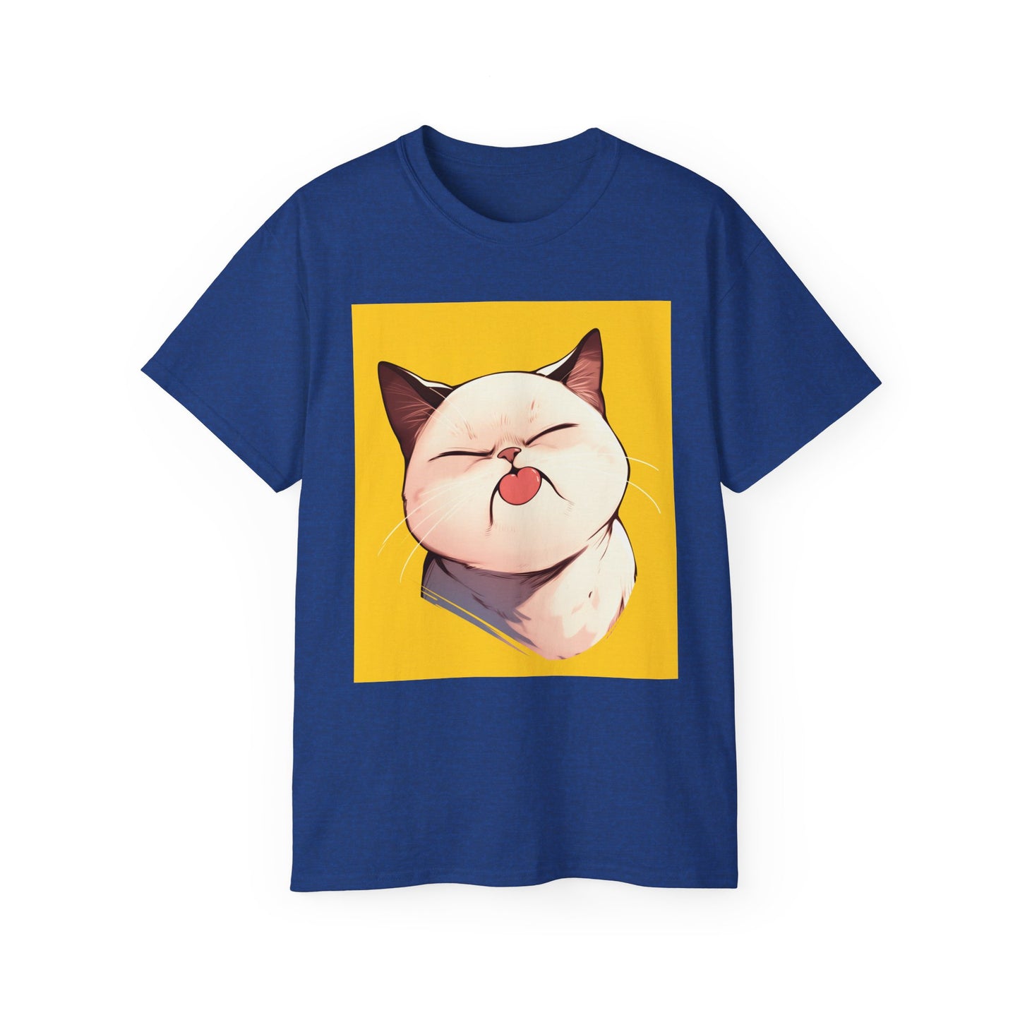 Unisex Ultra Cotton Tee "Funny Face Cat" T-Shirt