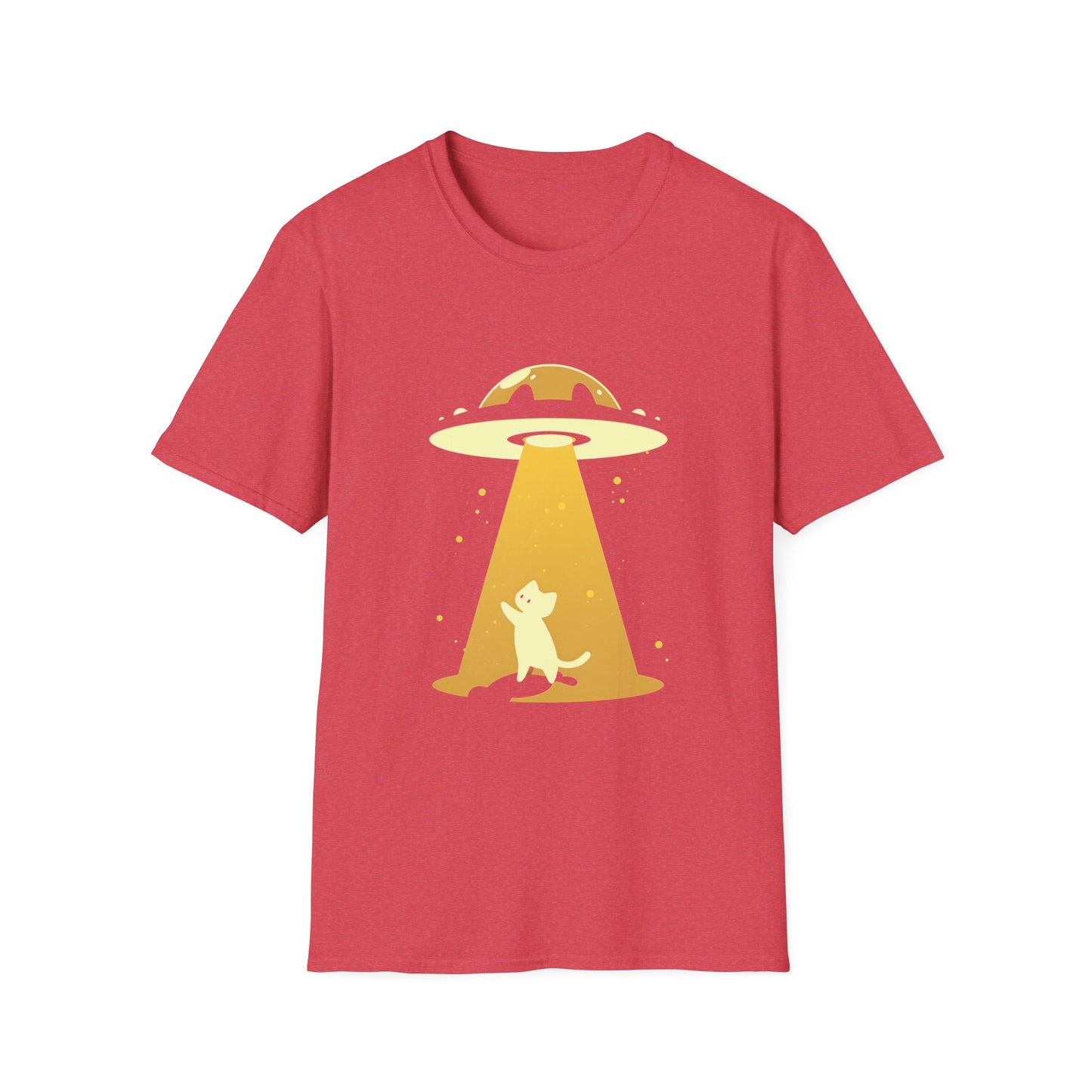 Unisex Softstyle T-Shirt "UFO and Cat"