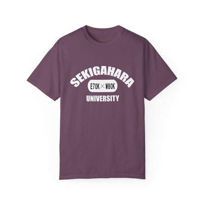 Unisex Garment-Dyed T-shirt "Sekigahara University" Fictional University Tee