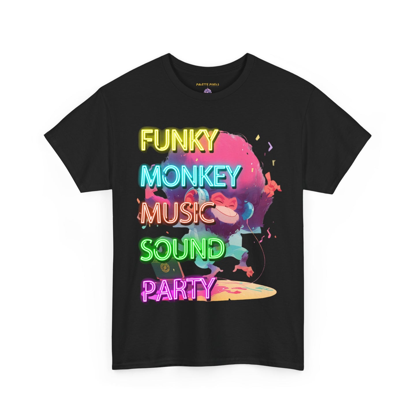 Unisex Heavy Cotton Tee "Funky Monkey Disco Music" T-Shirt