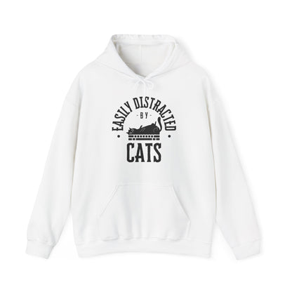 Unisex Heavy Blend™ Hooded Sweatshirt "Easily Distracted by Cats"