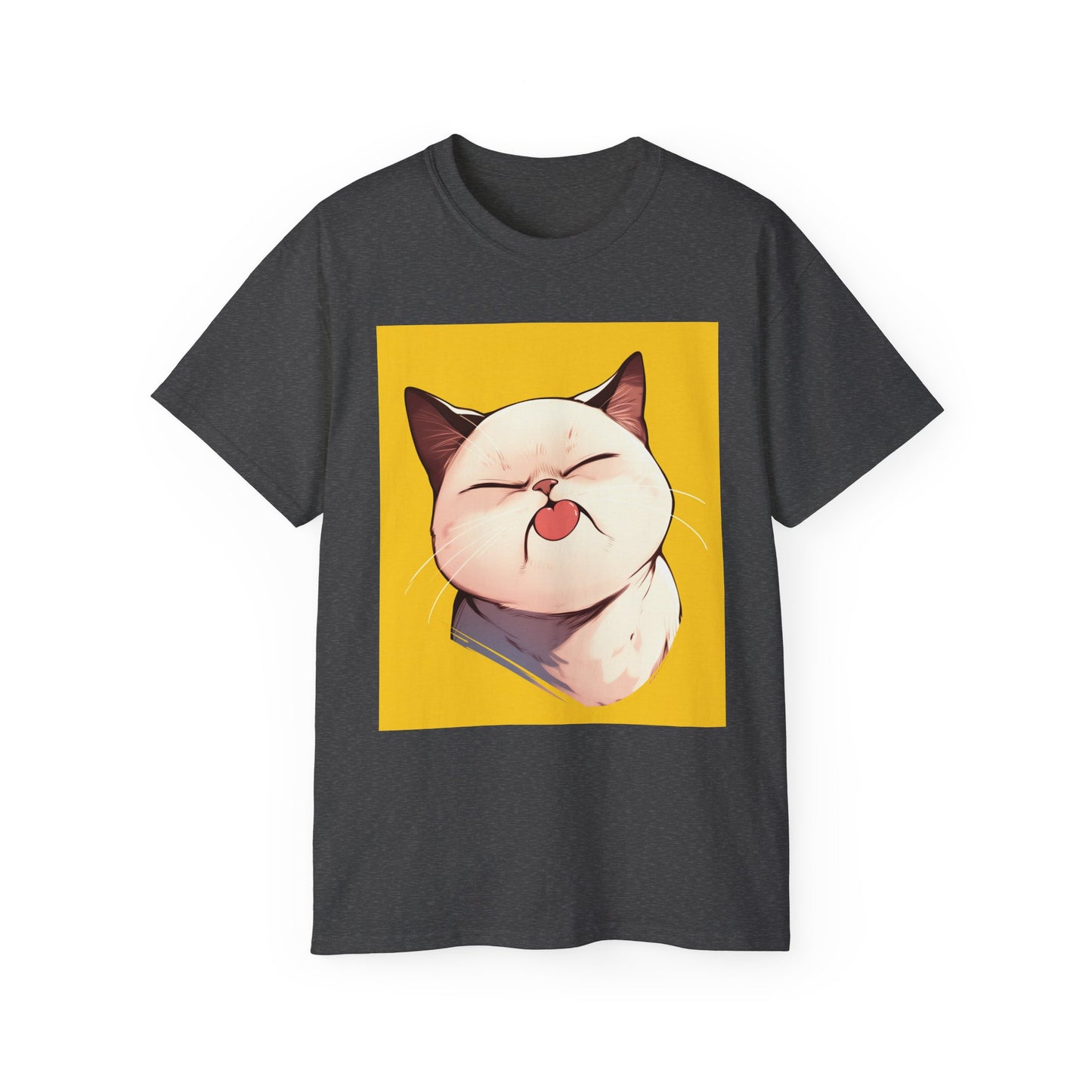 Unisex Ultra Cotton Tee "Funny Face Cat" T-Shirt