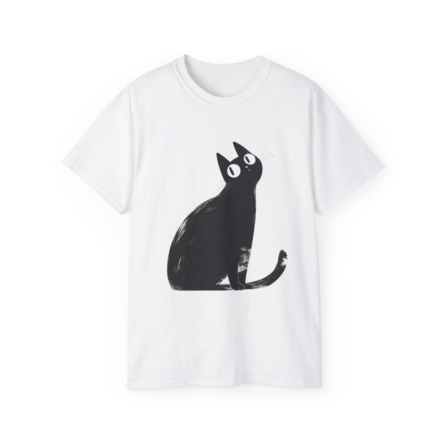 Unisex Ultra Cotton Tee "Black Cat" T-Shirt Halloween Series