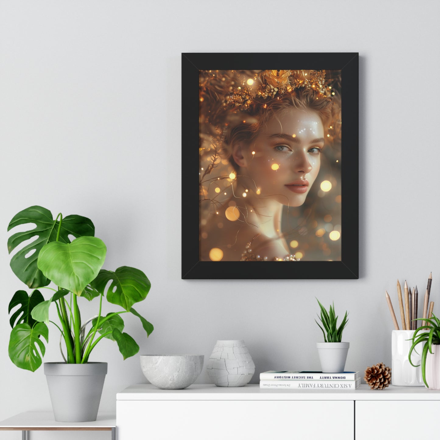 Framed Posters "Goddess of Golden Light"