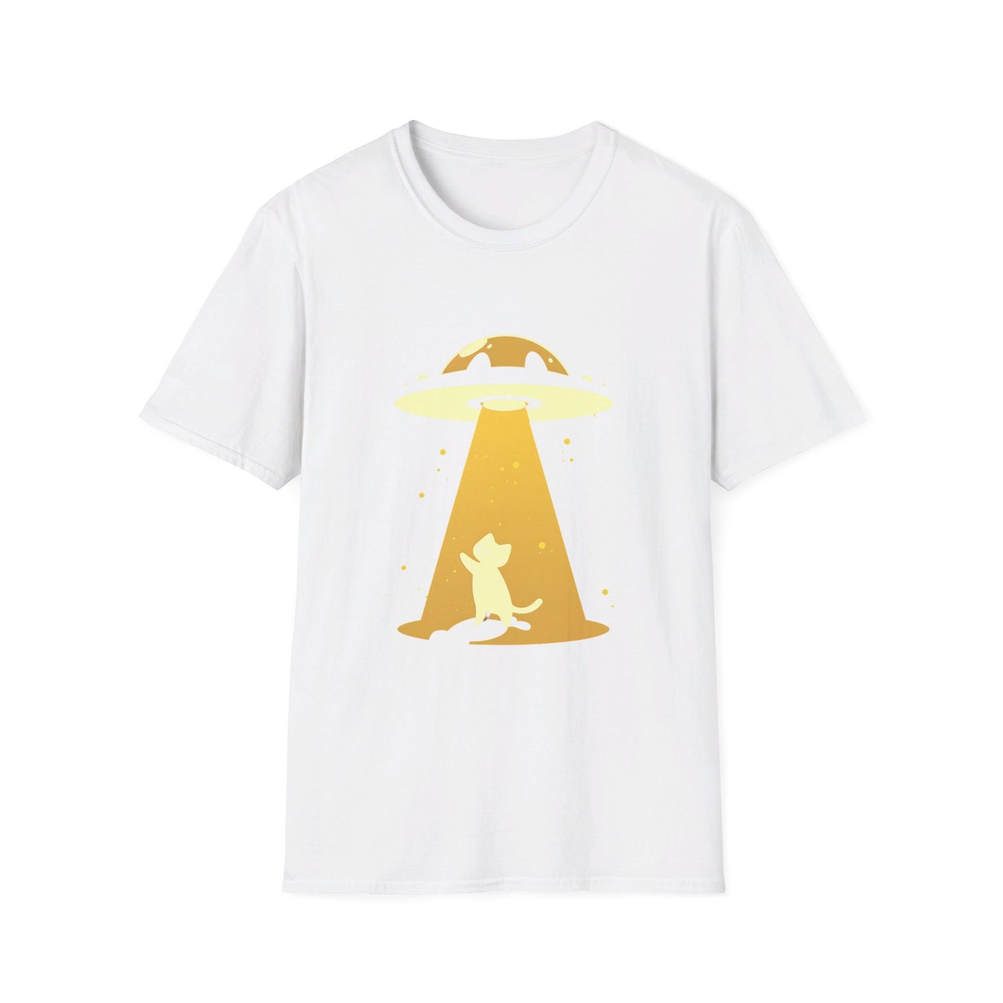 Unisex Softstyle T-Shirt "UFO and Cat"