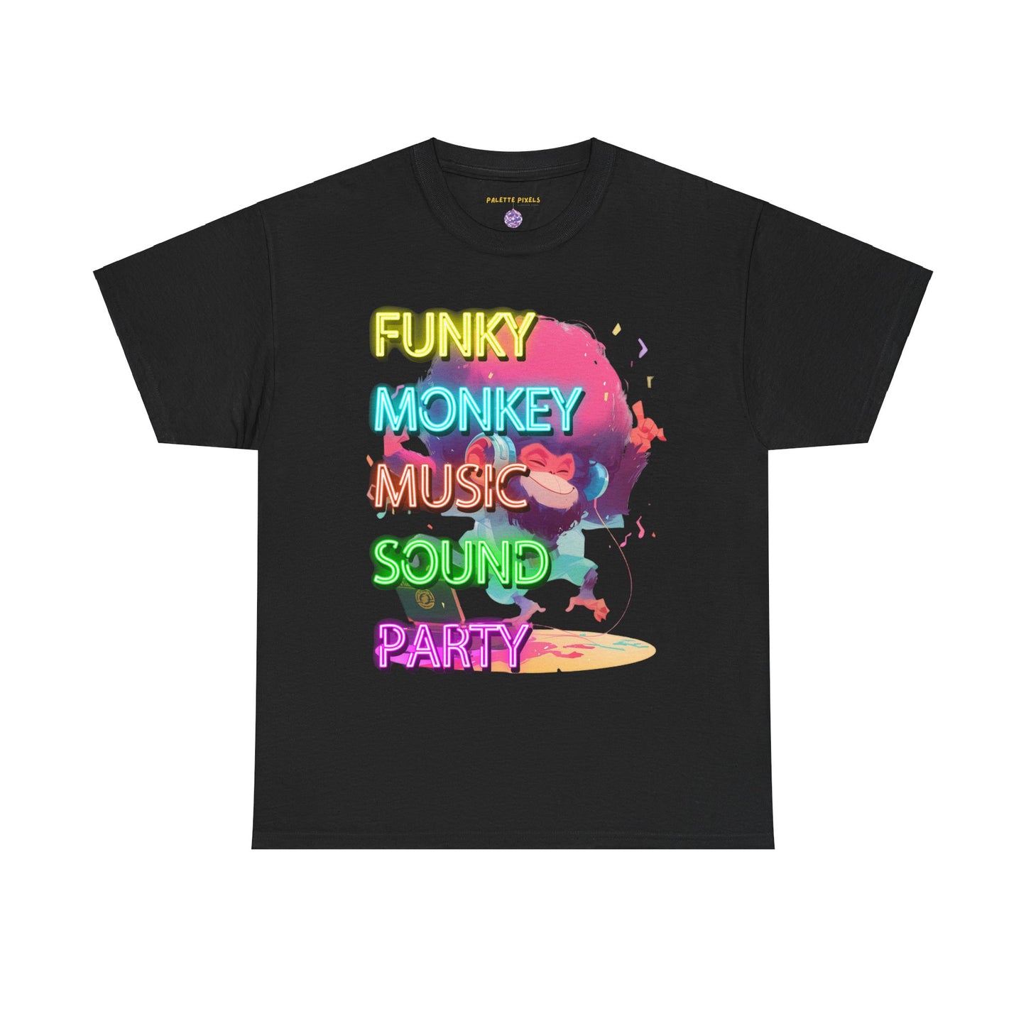 Unisex Heavy Cotton Tee "Funky Monkey Disco Music" T-Shirt