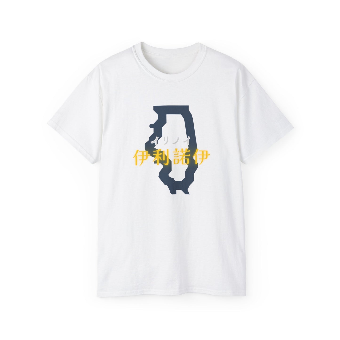 Unisex Ultra Cotton Tee "Illinois" Kanji Series for the Names of U.S. States T-Shirt