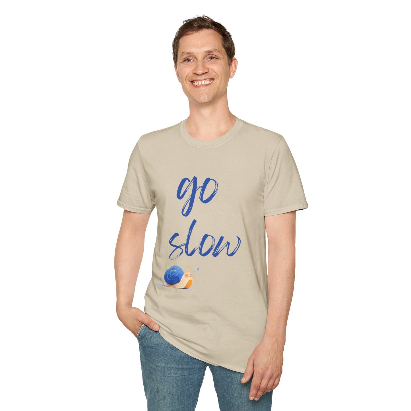 Unisex Softstyle T-Shirt "Go Slow"