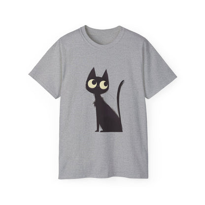 Unisex Ultra Cotton Tee "Woman with Black Cat" T-Shirt Halloween Series