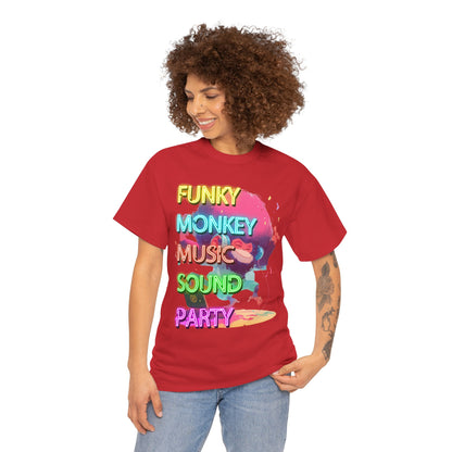 Unisex Heavy Cotton Tee "Funky Monkey Disco Music" T-Shirt