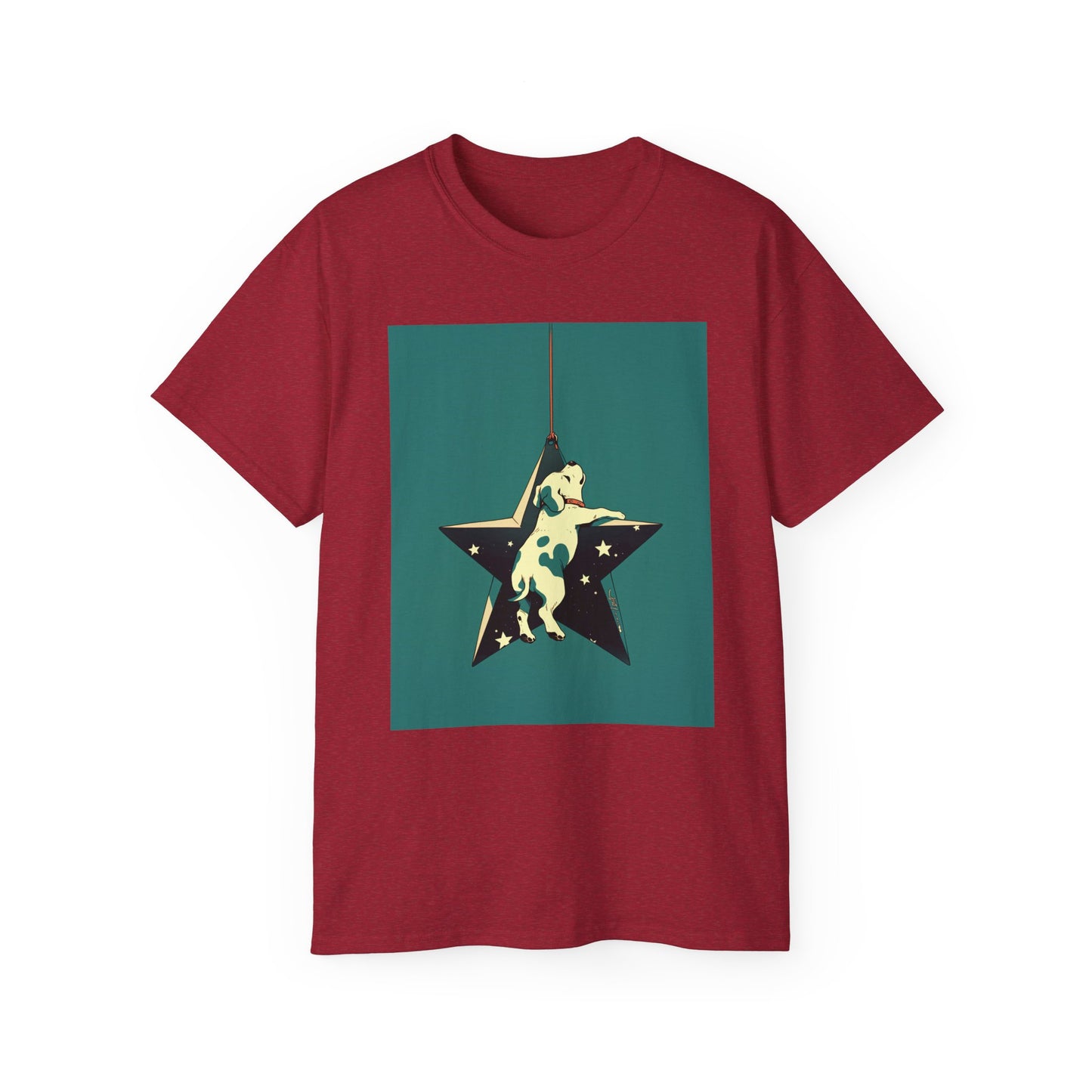 Unisex Ultra Cotton Tee "Dog and Star Ornament" T-Shirt