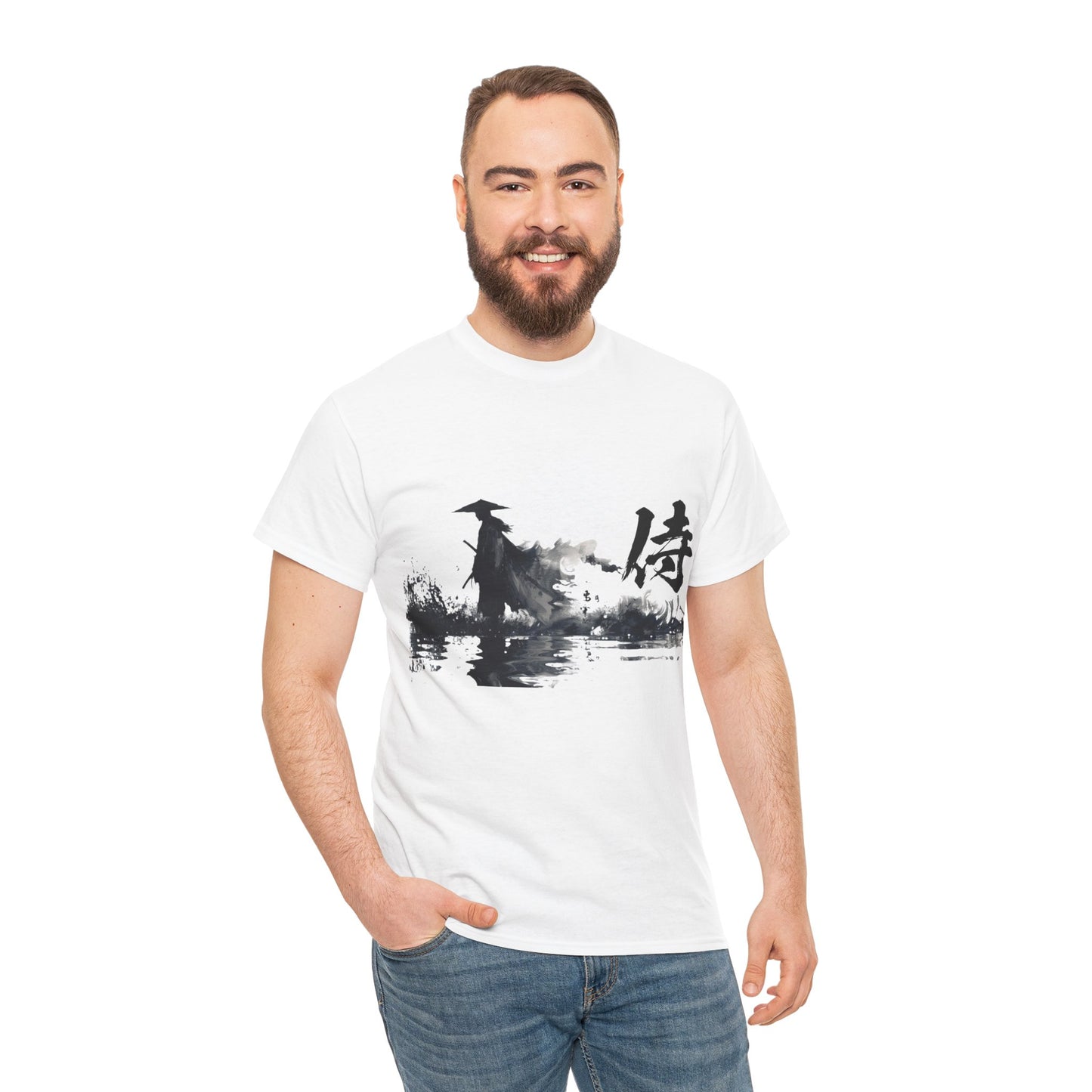 Unisex Heavy Cotton Tee "Samurai in the Wilderness" T-Shirt