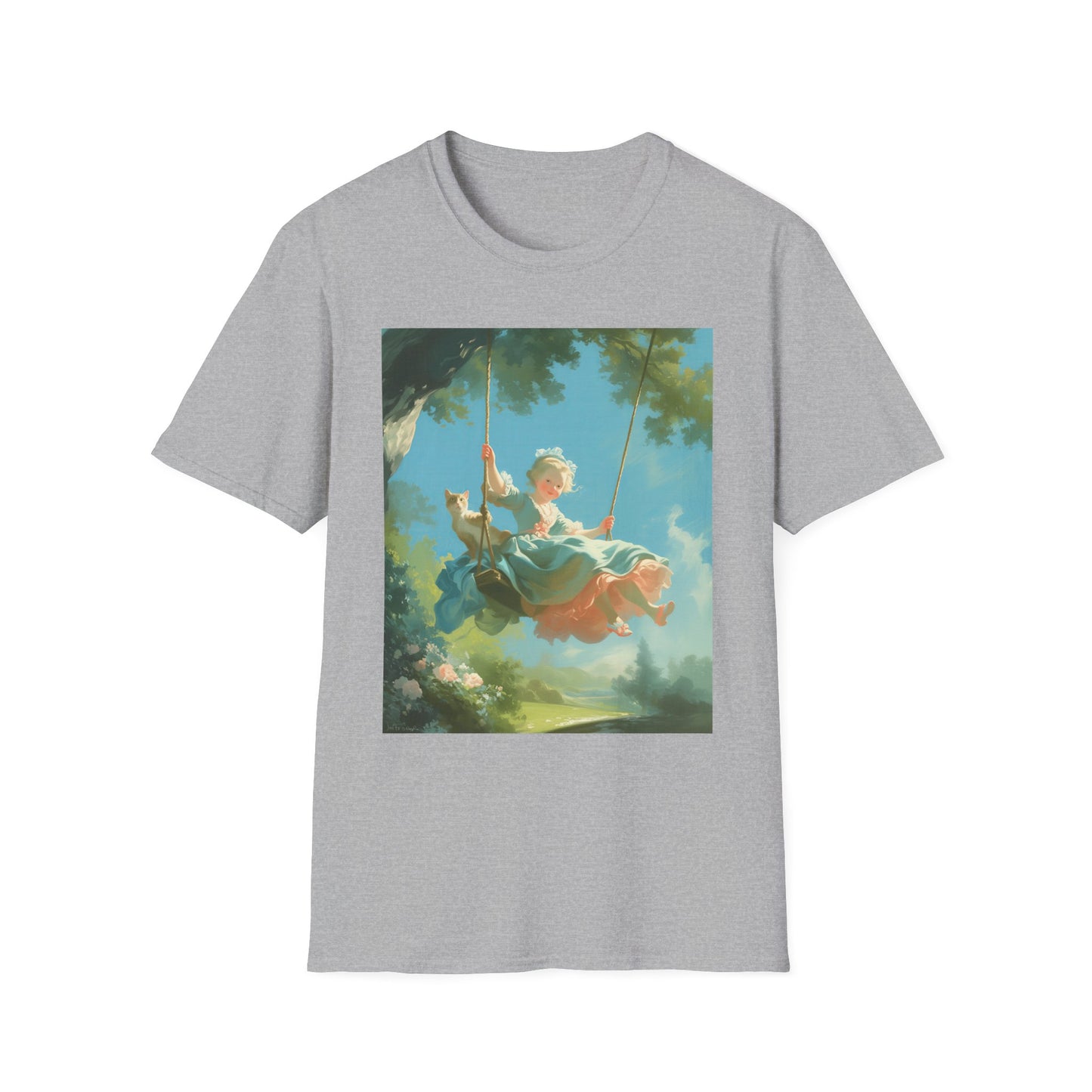 Unisex Softstyle T-Shirt "The Swing with the Cat"