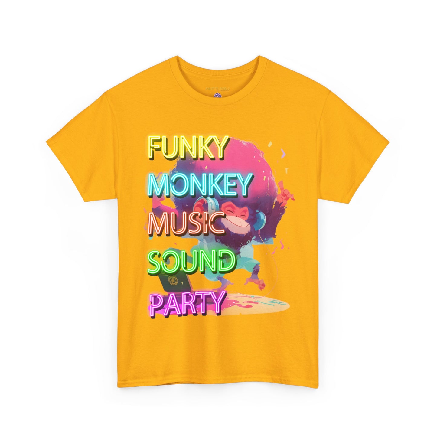 Unisex Heavy Cotton Tee "Funky Monkey Disco Music" T-Shirt