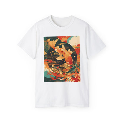 Unisex Ultra Cotton Tee "Japanese Gold Fish Art" T-Shirt