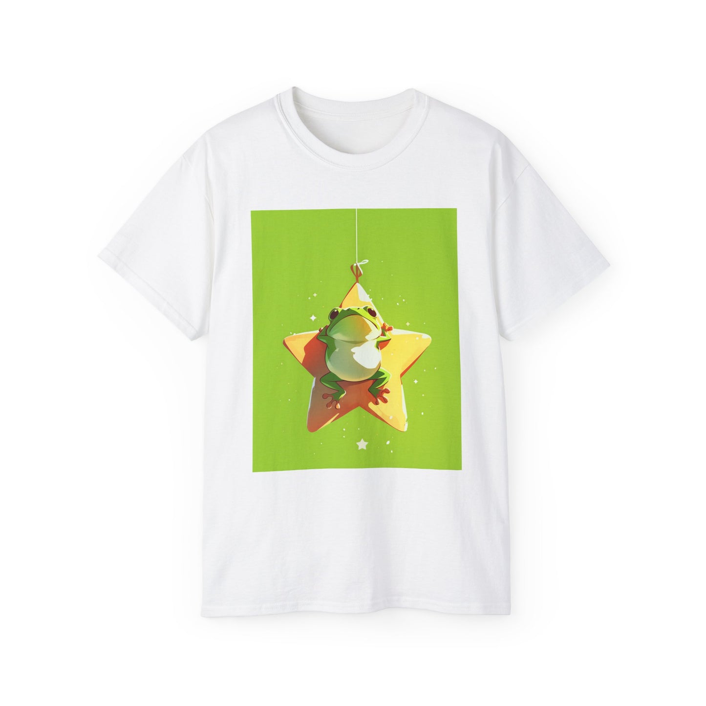 Unisex Ultra Cotton Tee "Frog and Star Ornament" T-Shirt