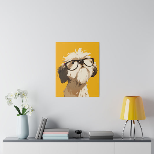 Matte Canvas "Dogs with Glasses" Stretched, 0.75"