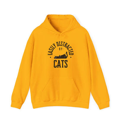 Unisex Heavy Blend™ Hooded Sweatshirt "Easily Distracted by Cats"