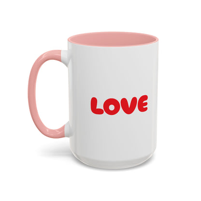 Accent Coffee Mug (11, 15oz) "Heart Flower"