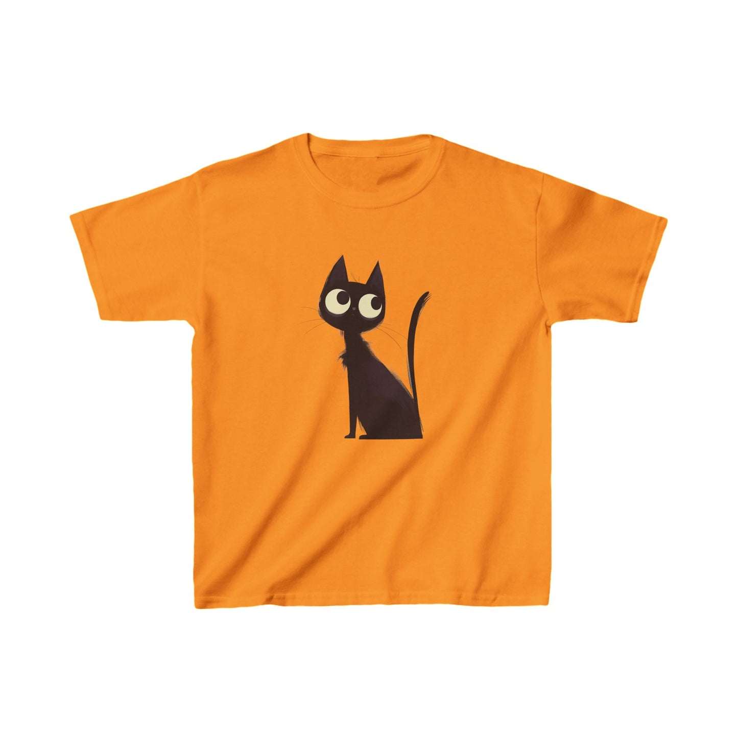 Kids Heavy Cotton™ Tee "Black Cat" T-shirts Halloween series