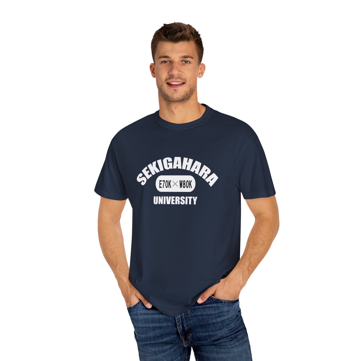 Unisex Garment-Dyed T-shirt "Sekigahara University" Fictional University Tee