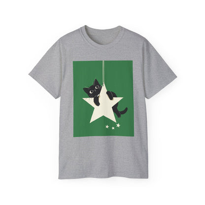 Unisex Ultra Cotton Tee "Cat and Star Ornament" T-Shirt