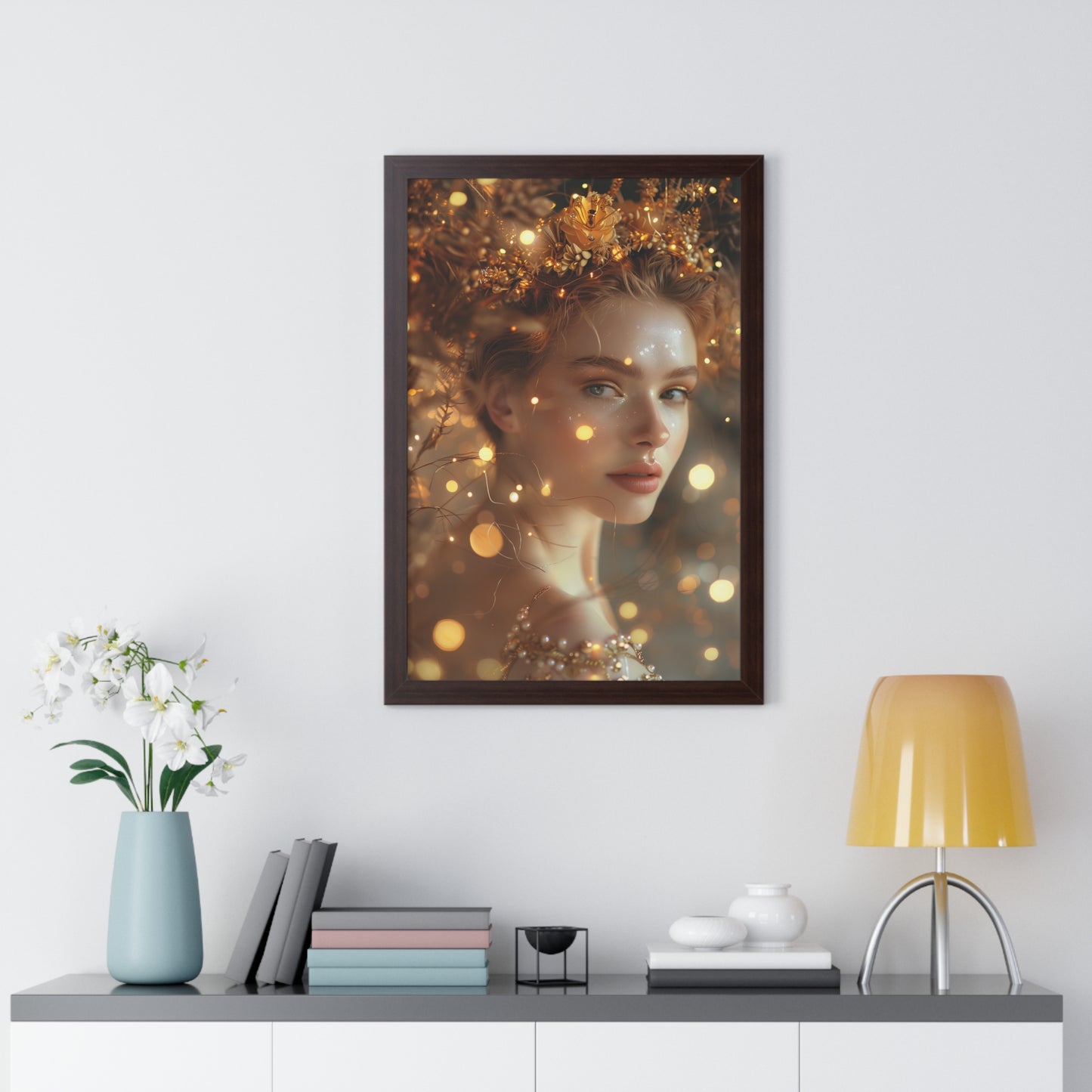 Framed Posters "Goddess of Golden Light"