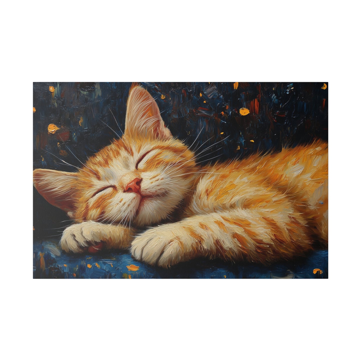 Matte Canvas "Sleeping Cat" Stretched, 0.75"