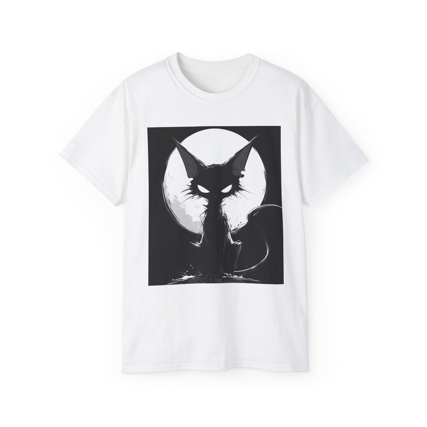 Unisex Ultra Cotton Tee "Black Cat" T-Shirt Halloween Series