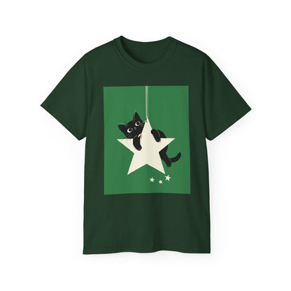 Unisex Ultra Cotton Tee "Cat and Star Ornament" T-Shirt